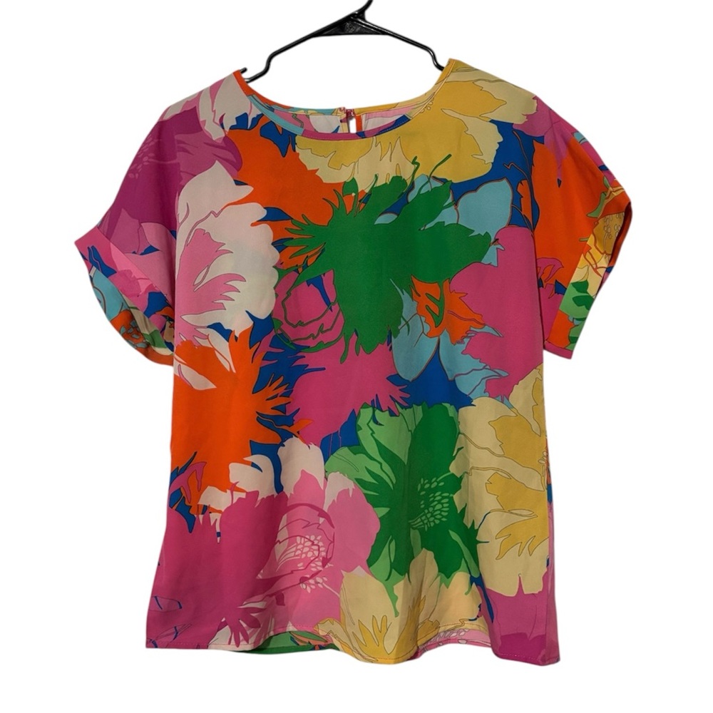 SHEIN Colorful Bold Floral Top